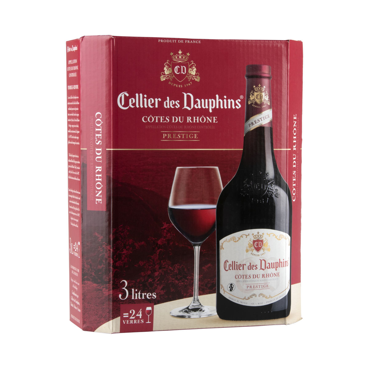 Cellier des Dauphins Prestige Côtes du Rhône rouge 3 L