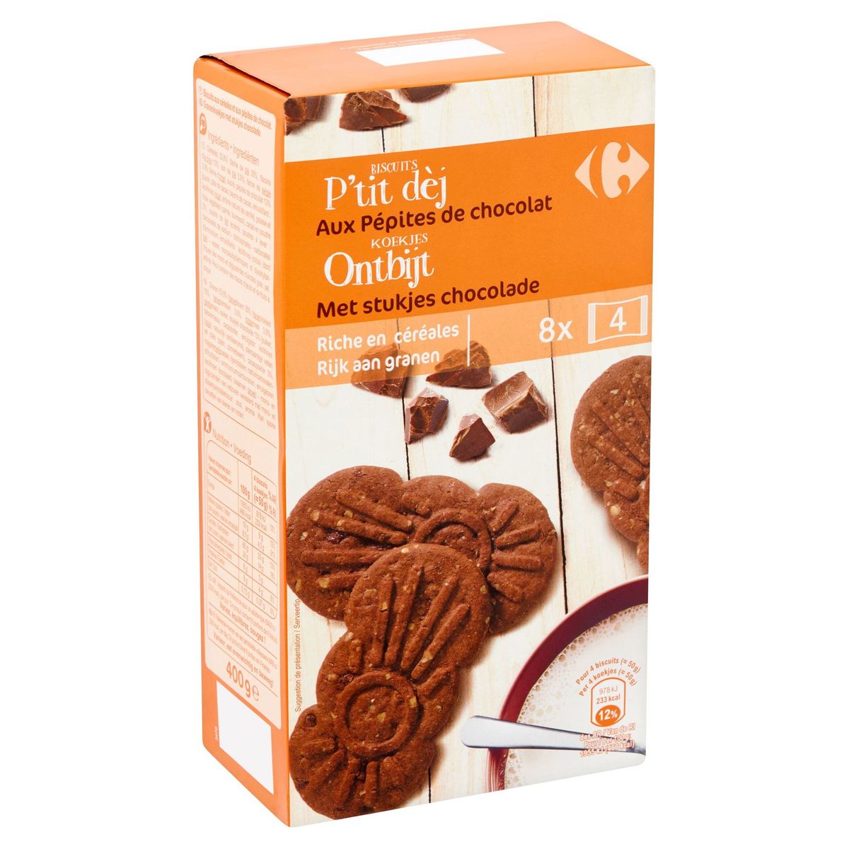 Carrefour Biscuits P'tit Dèj aux Pépites de Chocolat 400 g