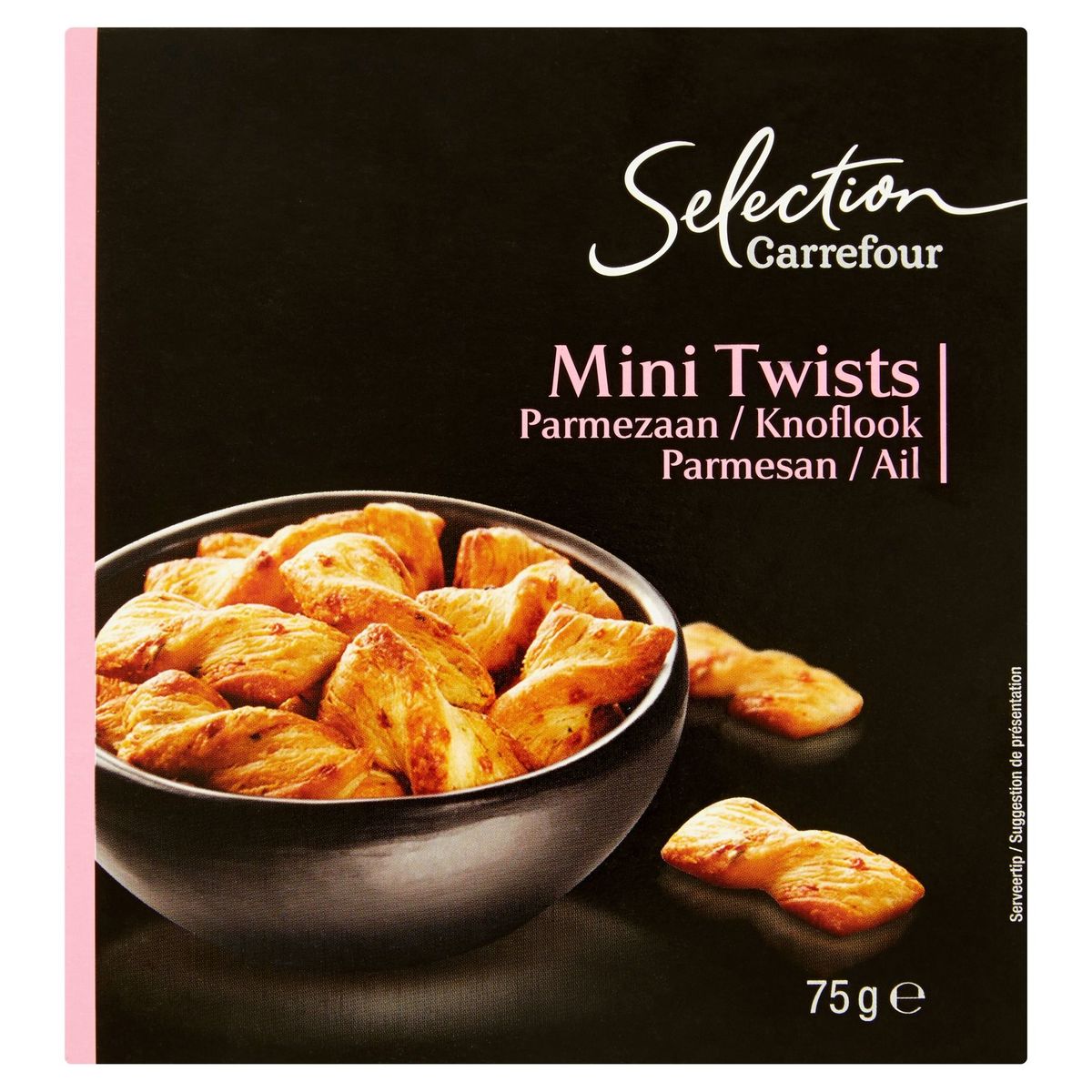 Carrefour Selection Mini Twists Parmesan / Ail 75 g