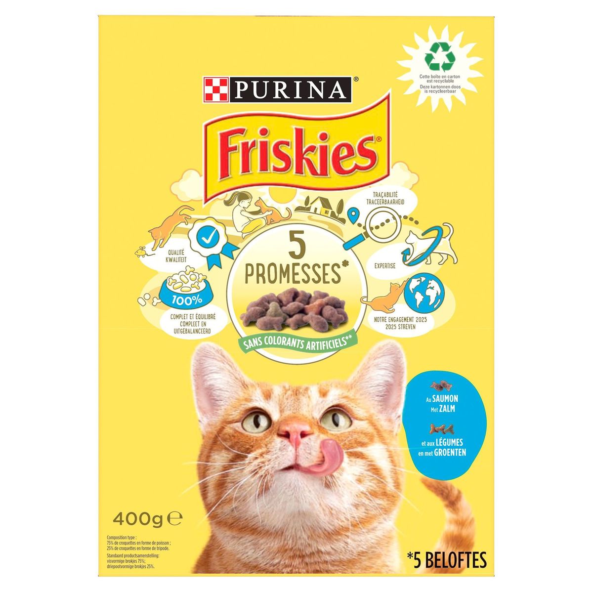 Friskies met Zalm en met Groenten 400 g
