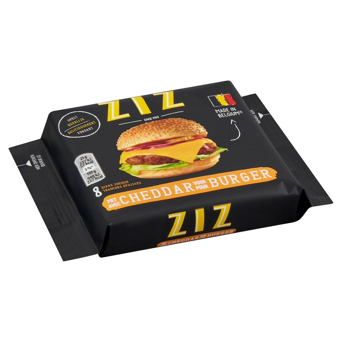 Ziz avec Cheddar pour Burger 8 x 25 g