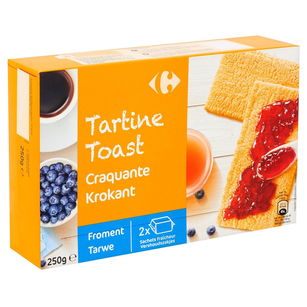 Carrefour Toast Tarwe 250 g