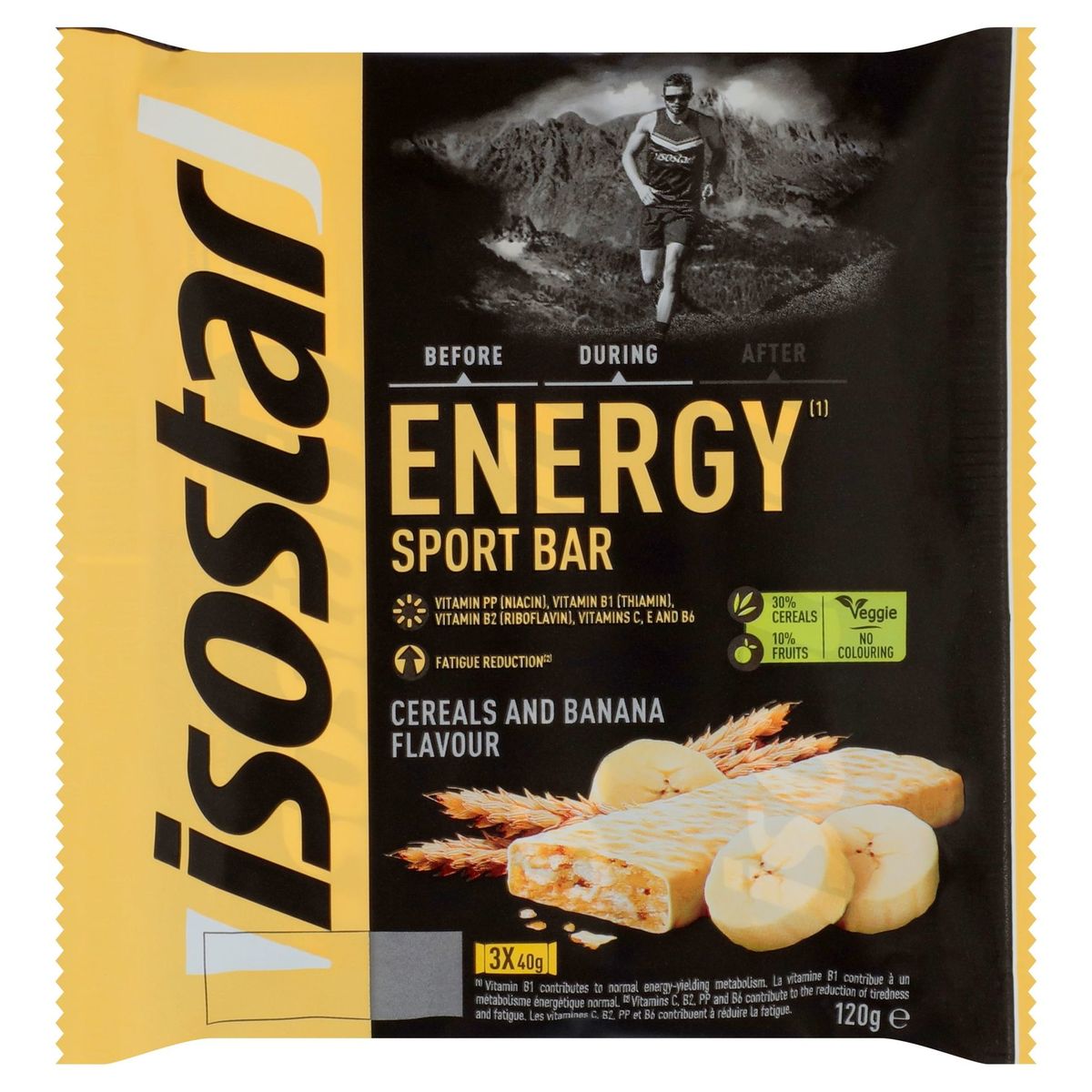 Isostar Energy Sport Bar Cereals and Banana Flavour 3 x 40 g