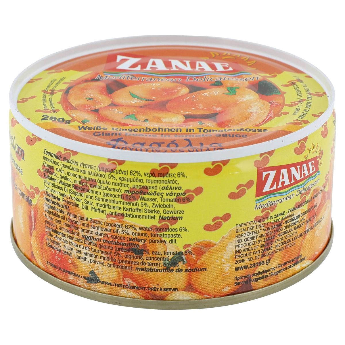 Zanae Bonen Griekse reuzebonen in tomatensaus 280gr