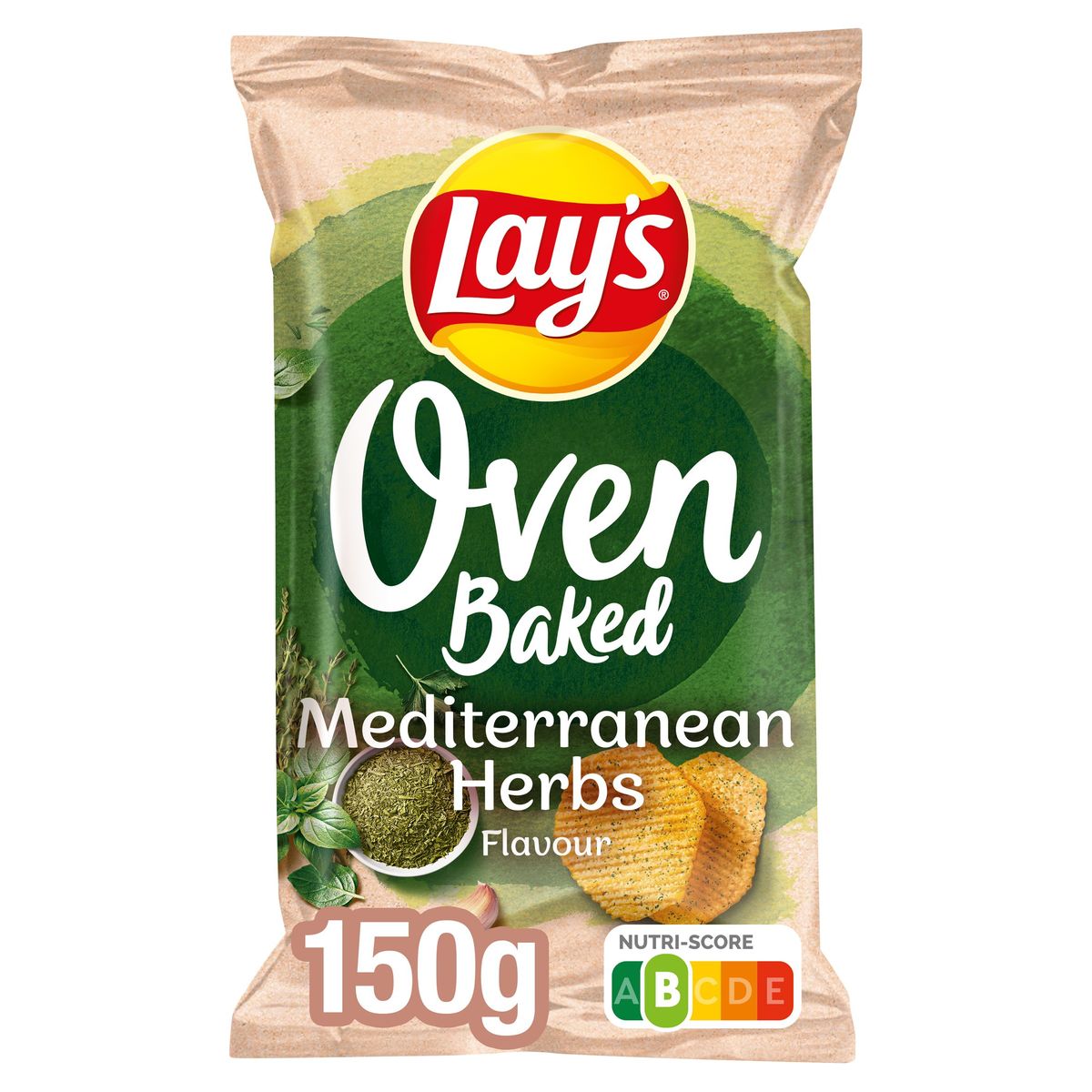 Lay's Oven Baked Chips Mediterranean Herbs 150 gr