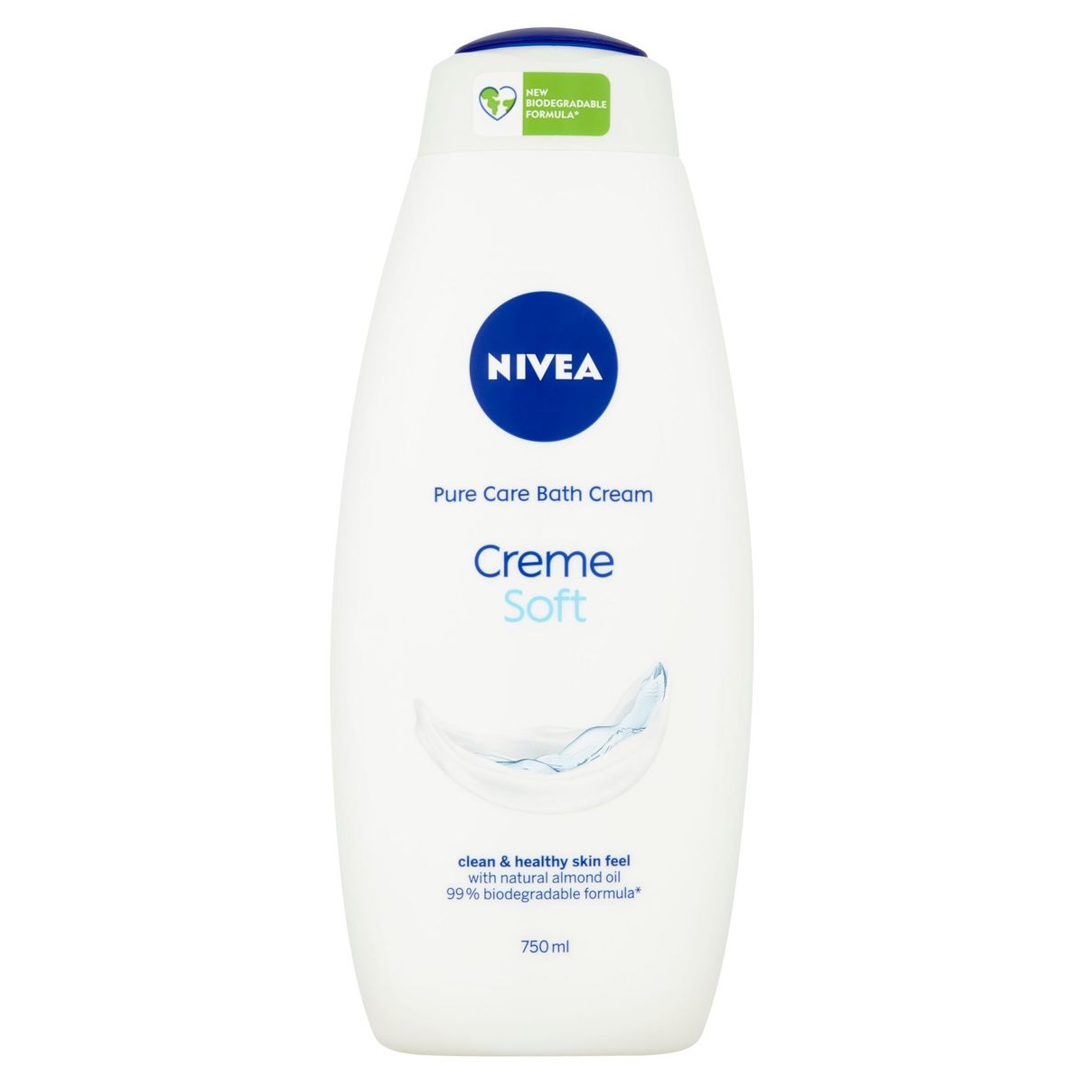 Nivea Pure Care Bath Cream Creme Soft 750 ml