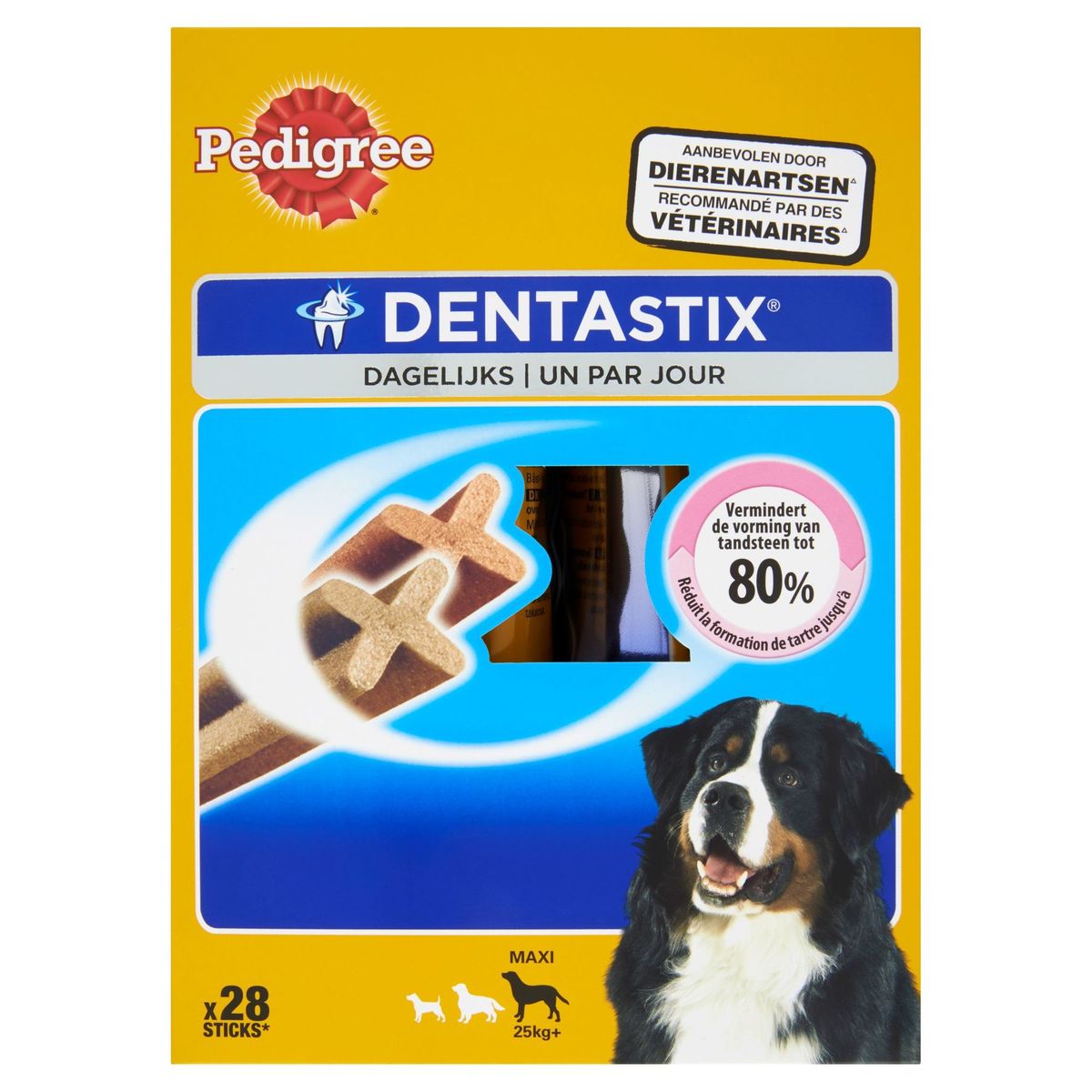 Pedigree DentaStix Snack Chien Maxi 25 kg+, 28 Sticks, 1080 g