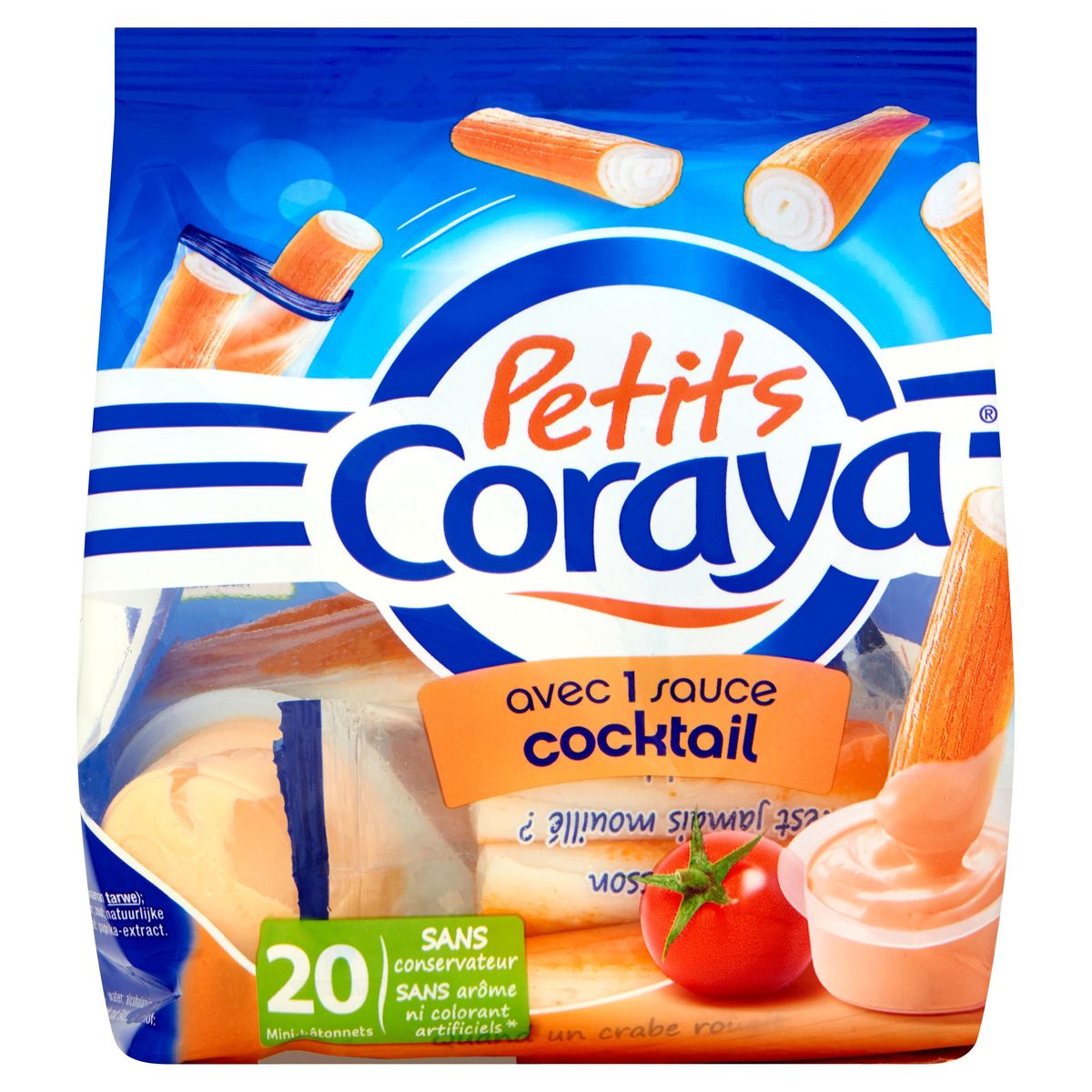 Coraya Petits 21 Mini-Bâtonnets avec 1 Sauce Cocktail 210 g