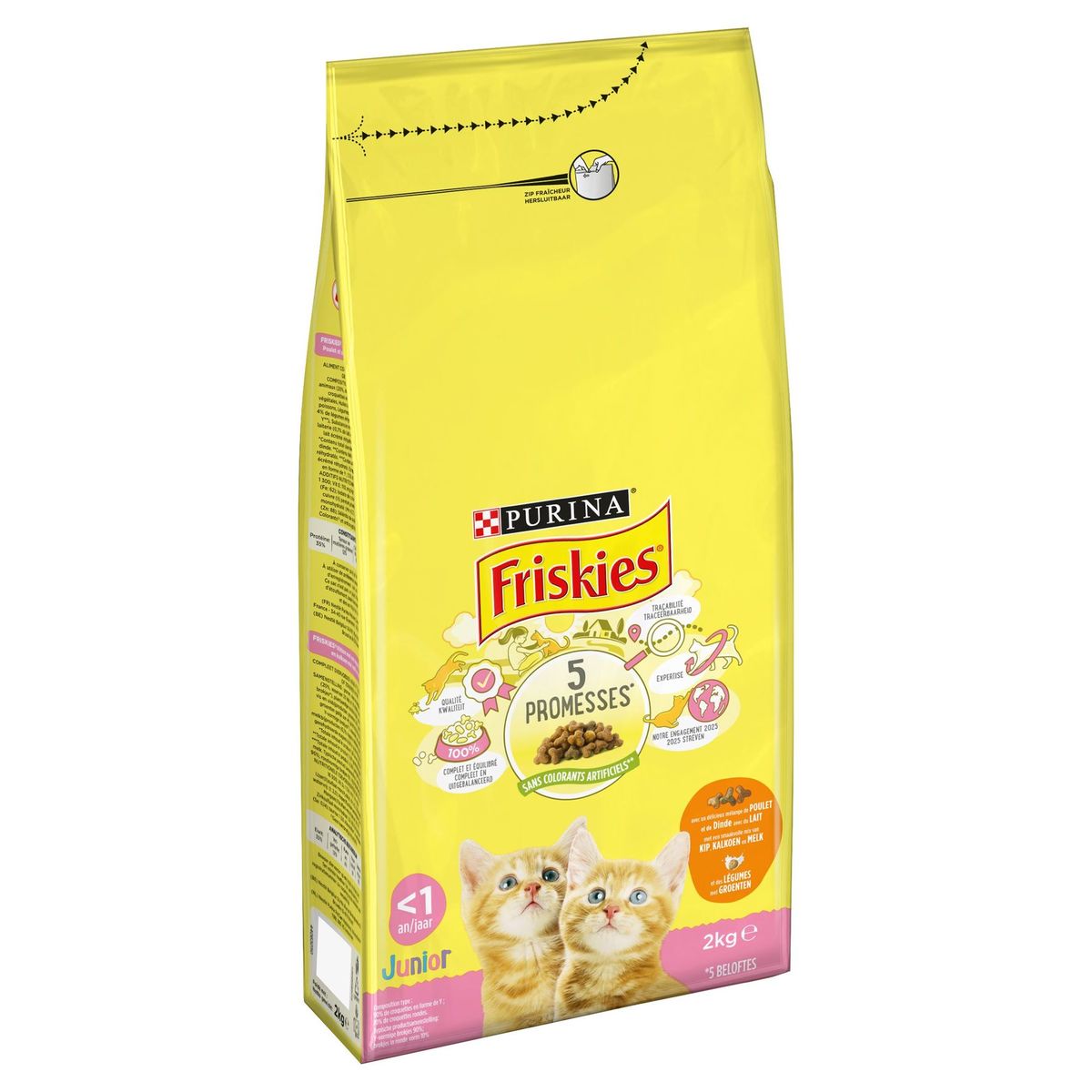 Friskies Junior met een Lekkere Mix van Kip en Kalkoen met Groenten en met Melk <1 Jaar 2 kg