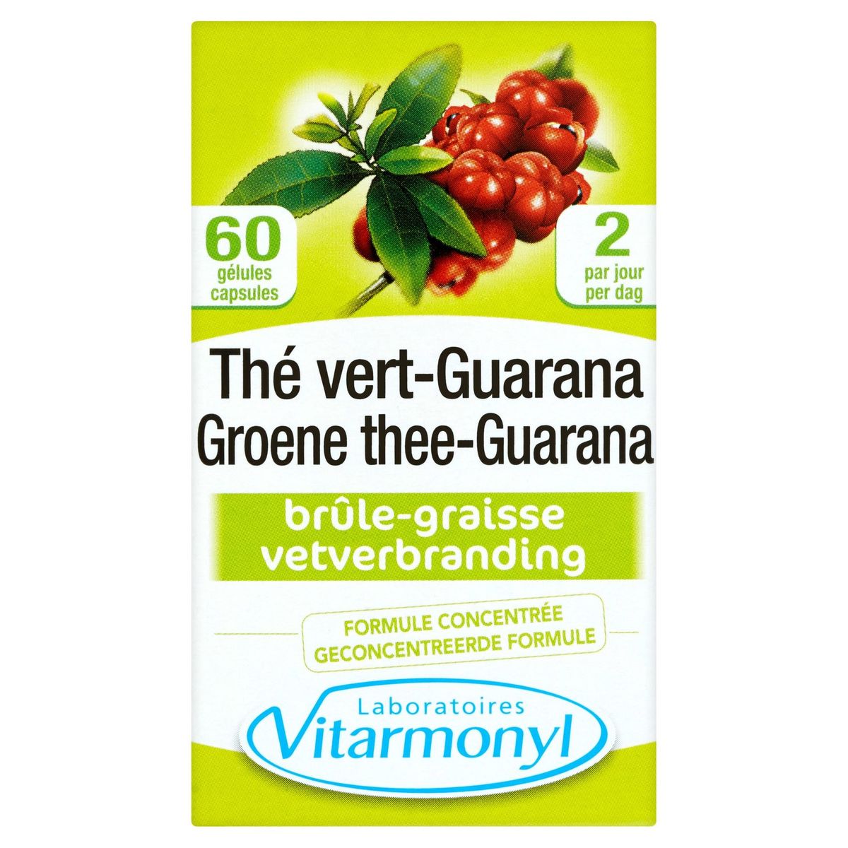 Laboratoires Vitarmonyl Thé vert Guarana 60 gélules
