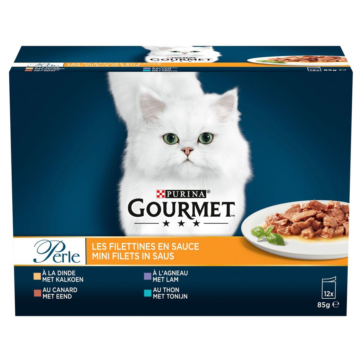 Gourmet Perle Chat Filettines en Sauce 12 x 85 g