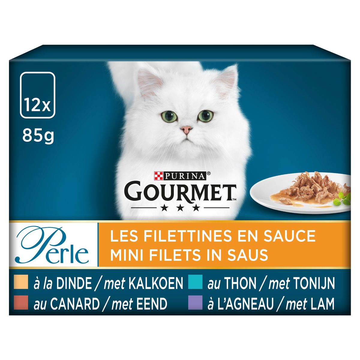 Gourmet Perle Les Filettines en Sauce Dinde Agneau Canard Thon 12x85g