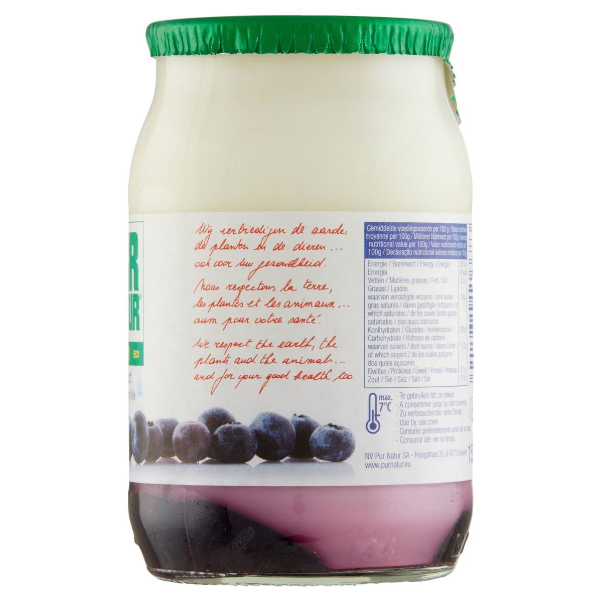 Pur Natur Bio Yoghurt Bosbes 150 g