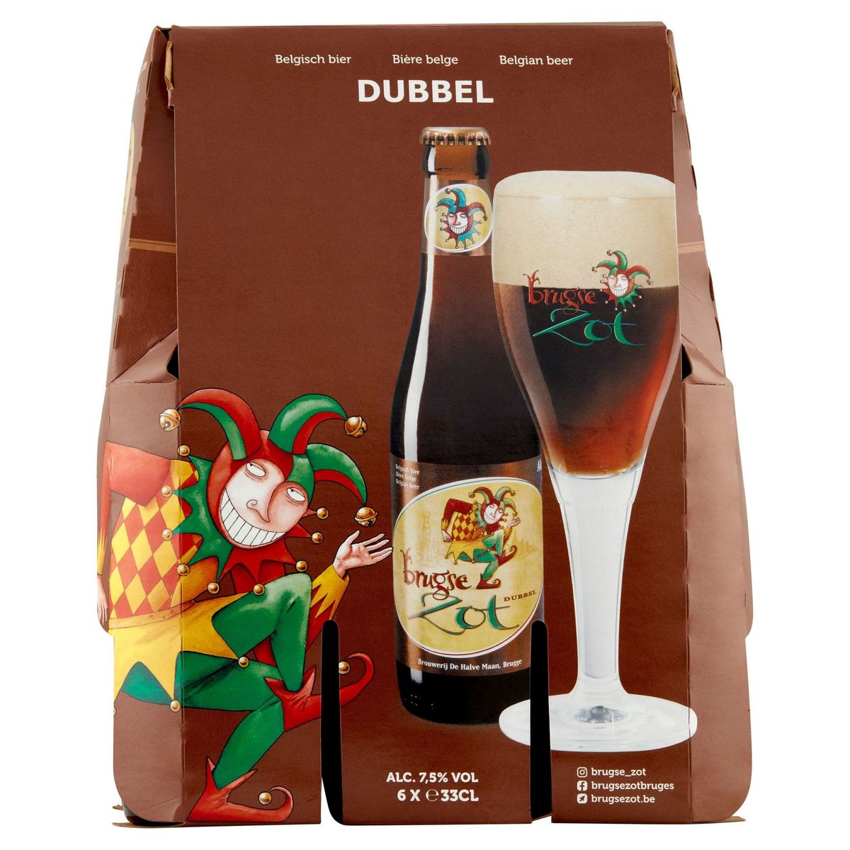 Brugse Zot Belgisch Bier Dubbel Flessen 6 x 33 cl