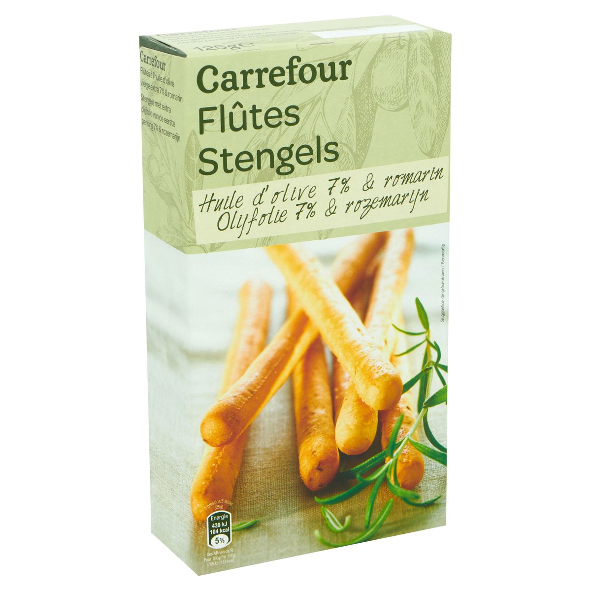 Carrefour Flûtes Huile d'Olive 7% & Romarin 125 g