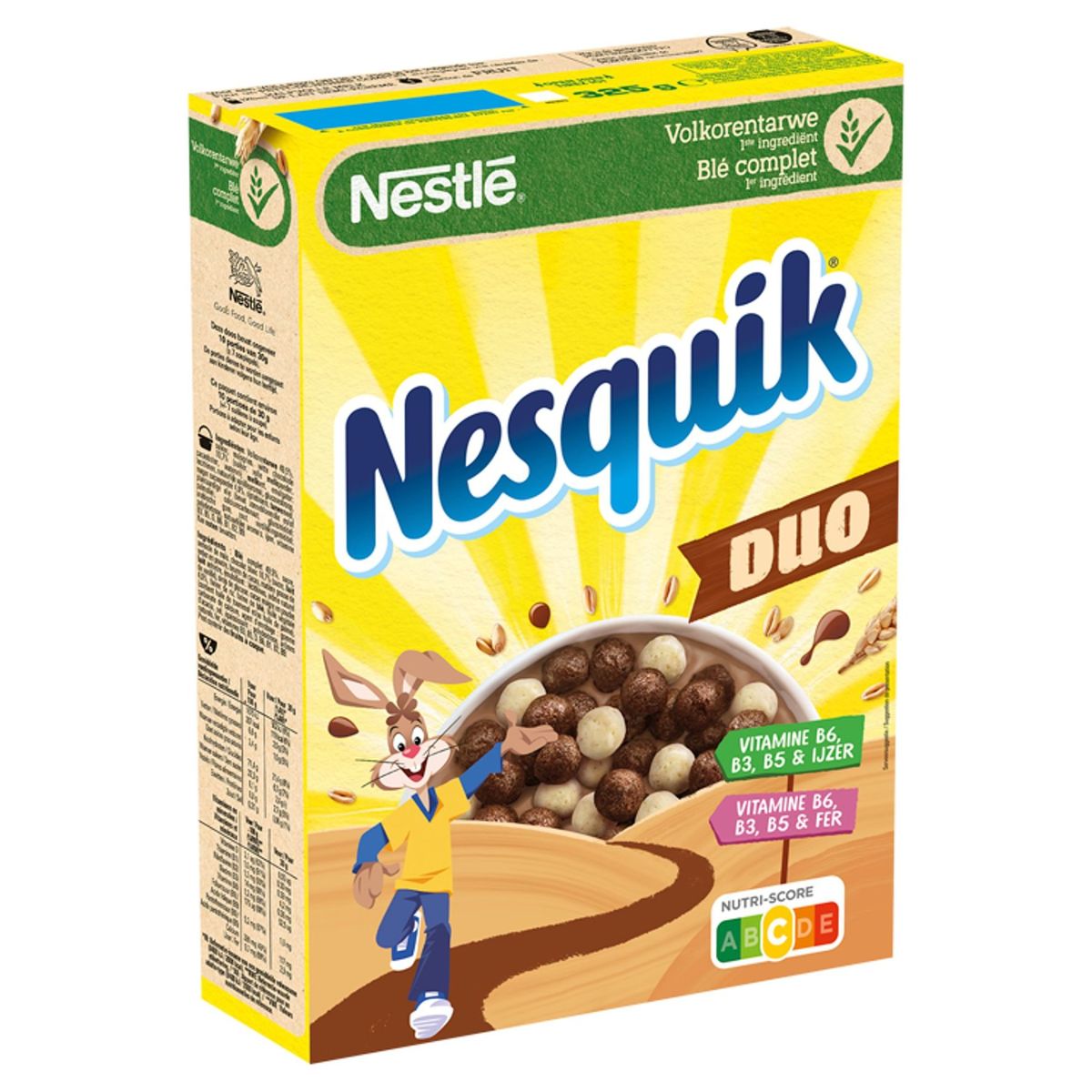 Nesquik Duo Ontbijtgranen Chocolade & Witte Chocolade 325g
