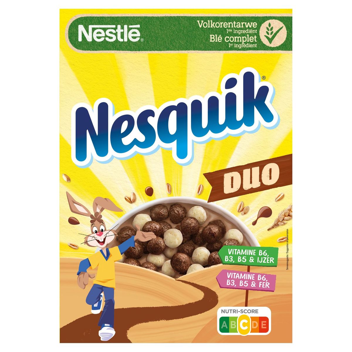 Céréales Nesquik Duo Saveur Chocolat et Chocolat Blanc 325 g