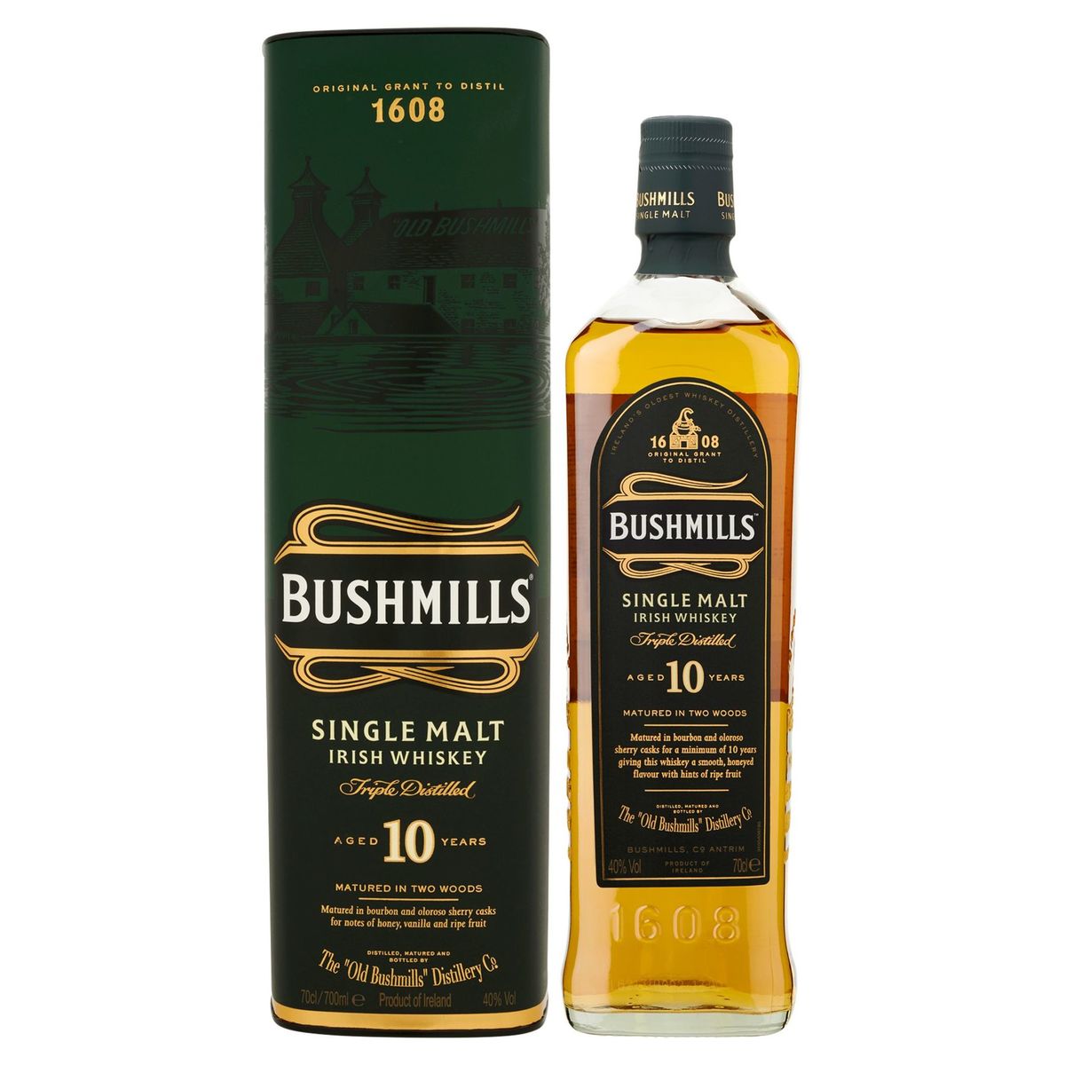 Bushmills Single Malt Irish Whiskey 10Y 40% 70 cl