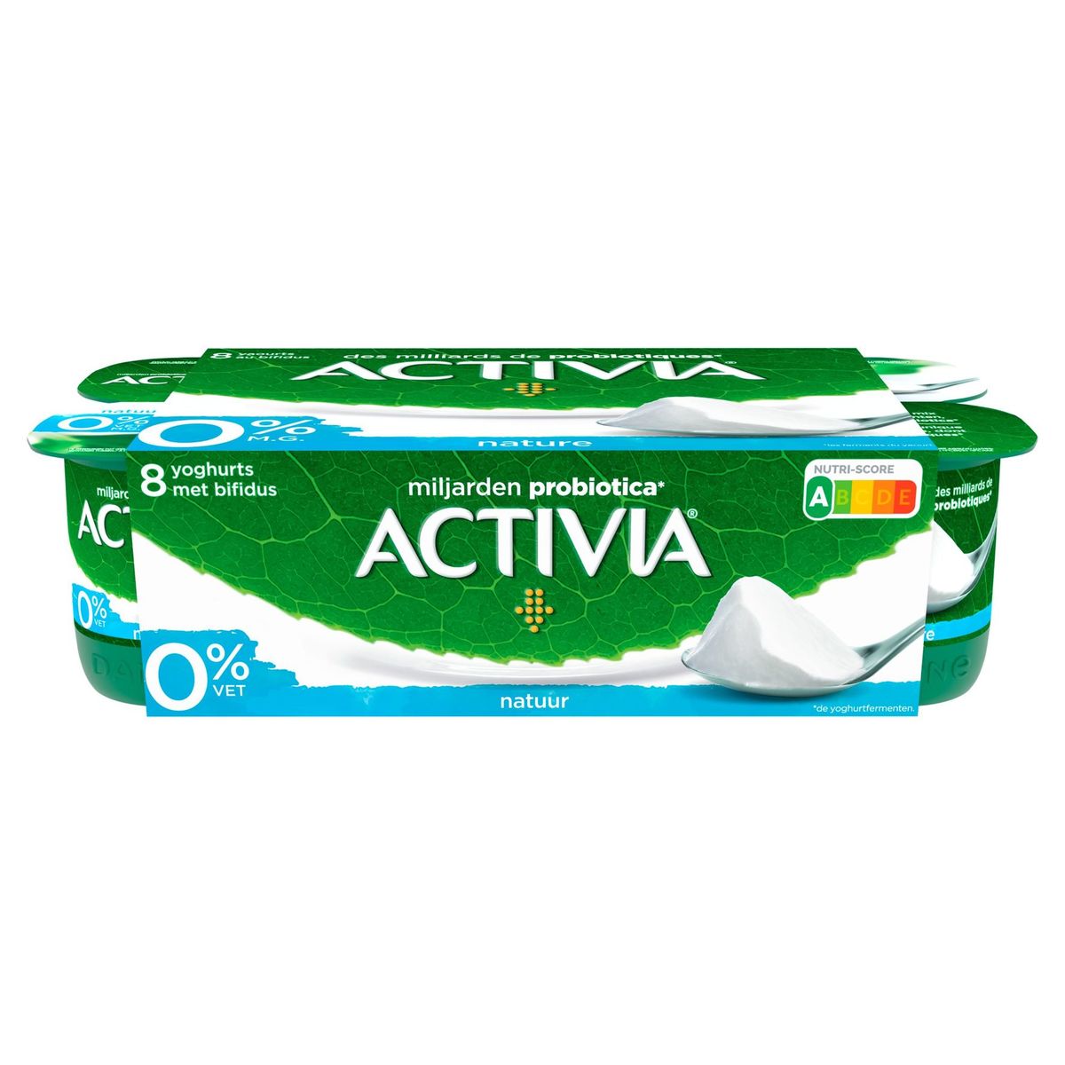 Activia Yoghurt Natuur 0% met Probiotica 8 x 125 g