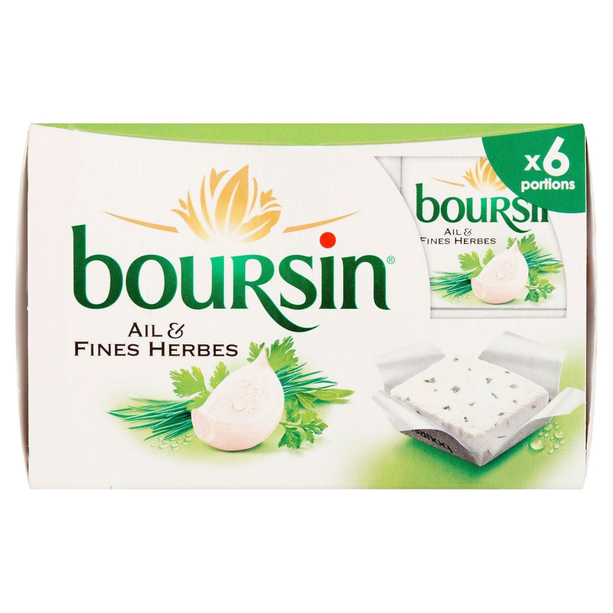 Boursin Fromage frais Ail & Fines Herbes 6 portions 96 g