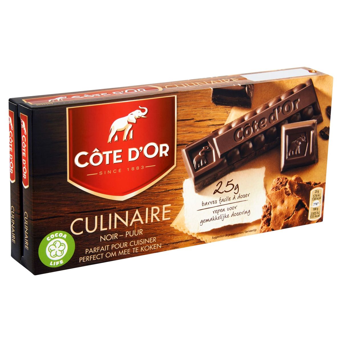 Côte d'Or Culinaire Kookchocolade Pure Chocolade Tablet 400 g