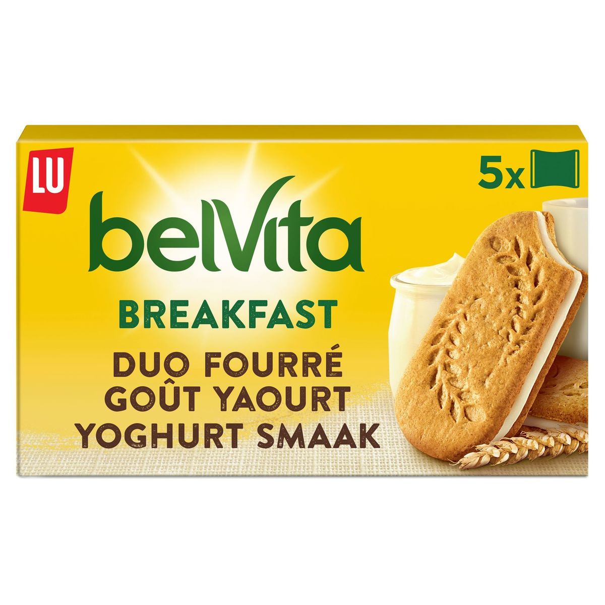 Lu Belvita Petit Dejeuner Duo Fourre Yaourt 10 Biscuits 253 G Carrefour Site