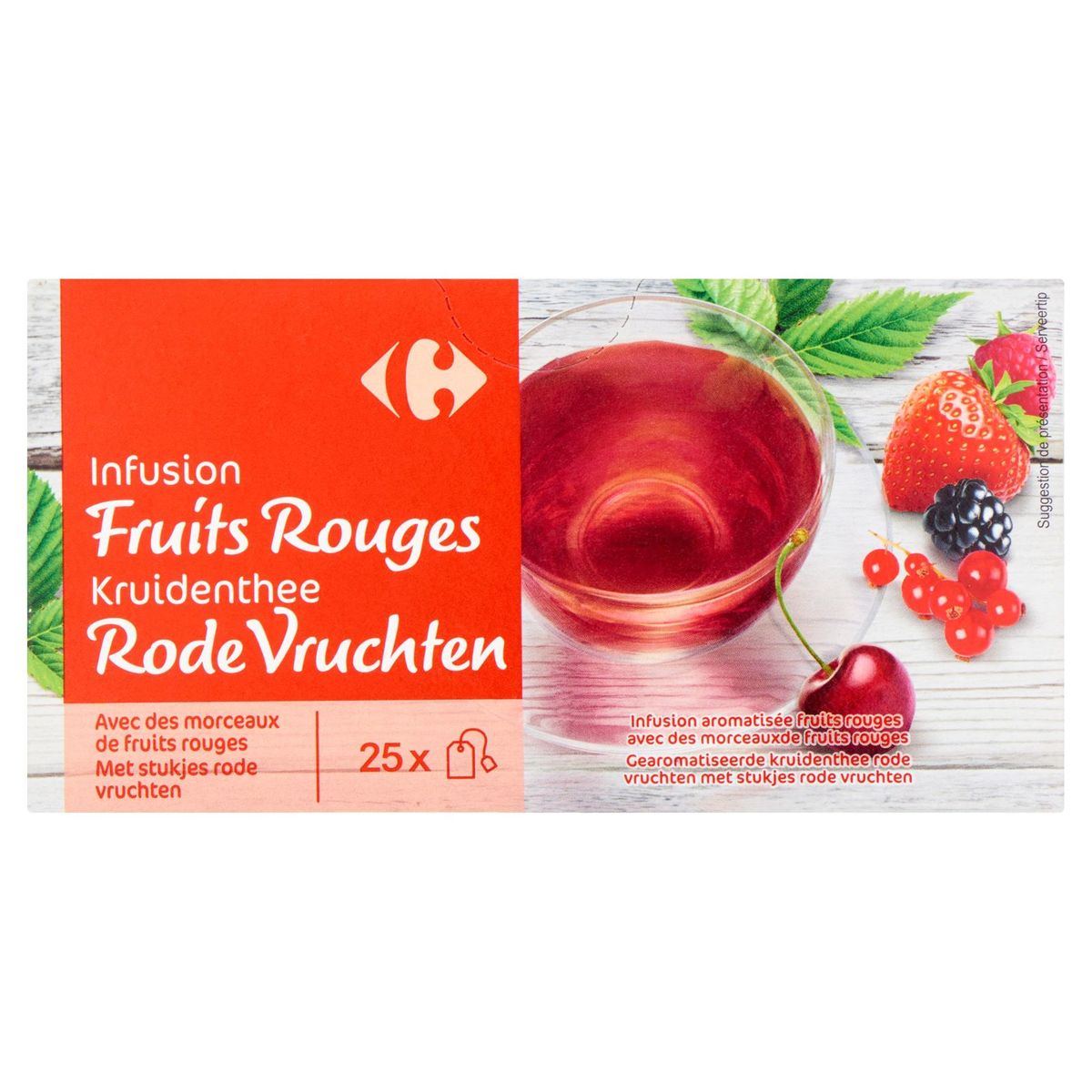 Carrefour Kruidenthee Rode Vruchten 25 x 1.6 g