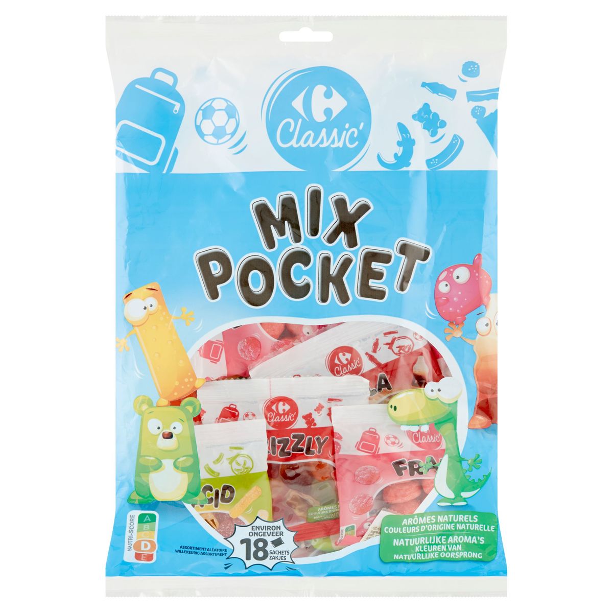 Carrefour Classic' Mix Pocket Willekeurig Assortiment 500 g