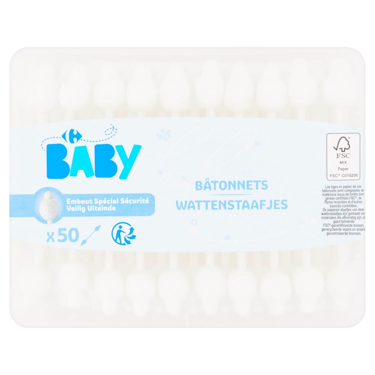 Carrefour Baby Bâtonnets 50 Pièces