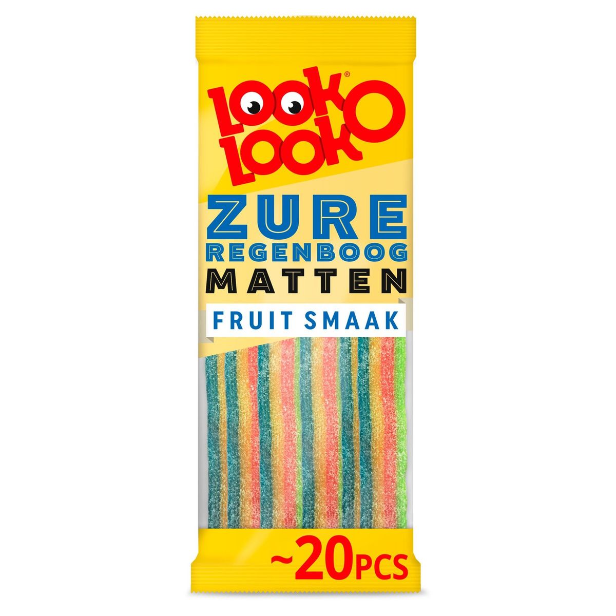 Look-O-Look Zure Regenboog Matten Multi Fruitsmaak 115 g