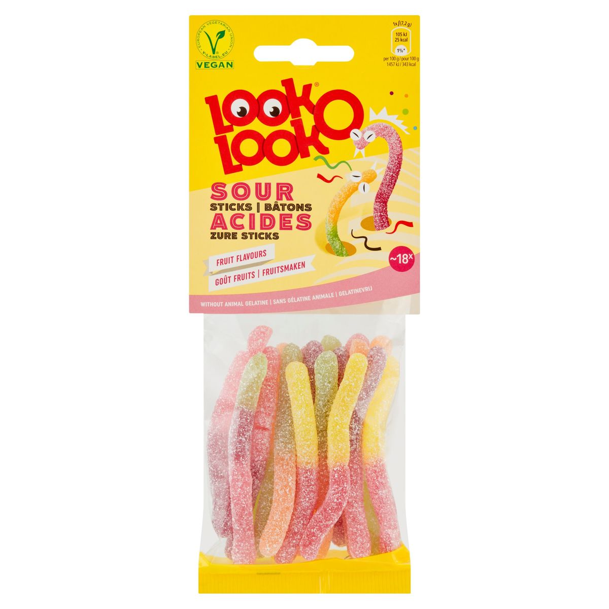 Look-O-Look Zure Sticks Fruitsmaken 120 g