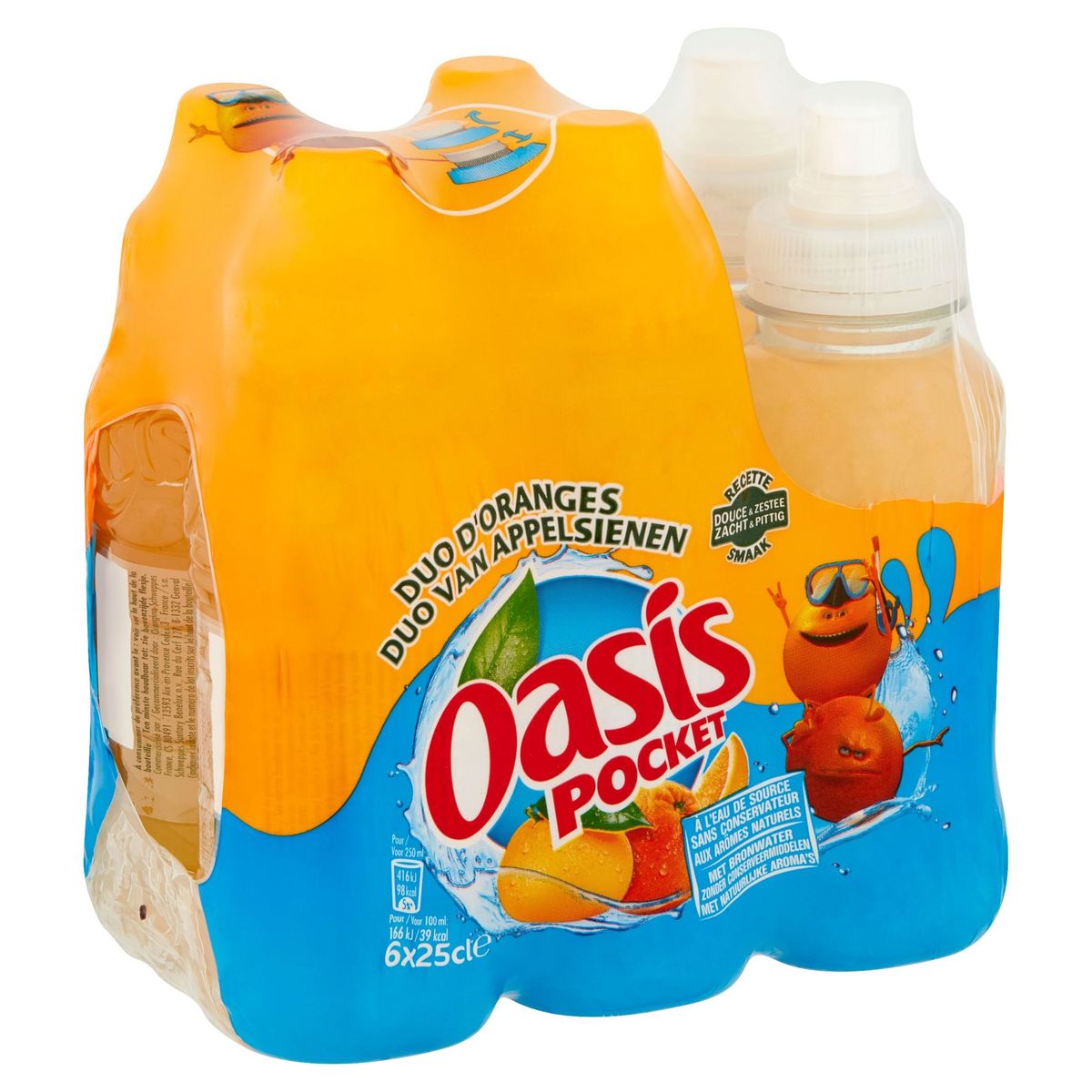 Oasis Pocket Sinaasappel 6 x 25 cl