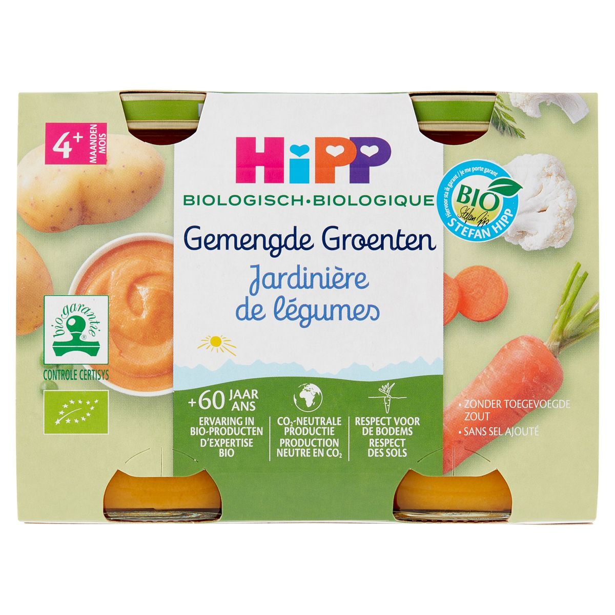 HiPP Biologisch Gemengde Groenten 4+ Maanden 2 x 190 g
