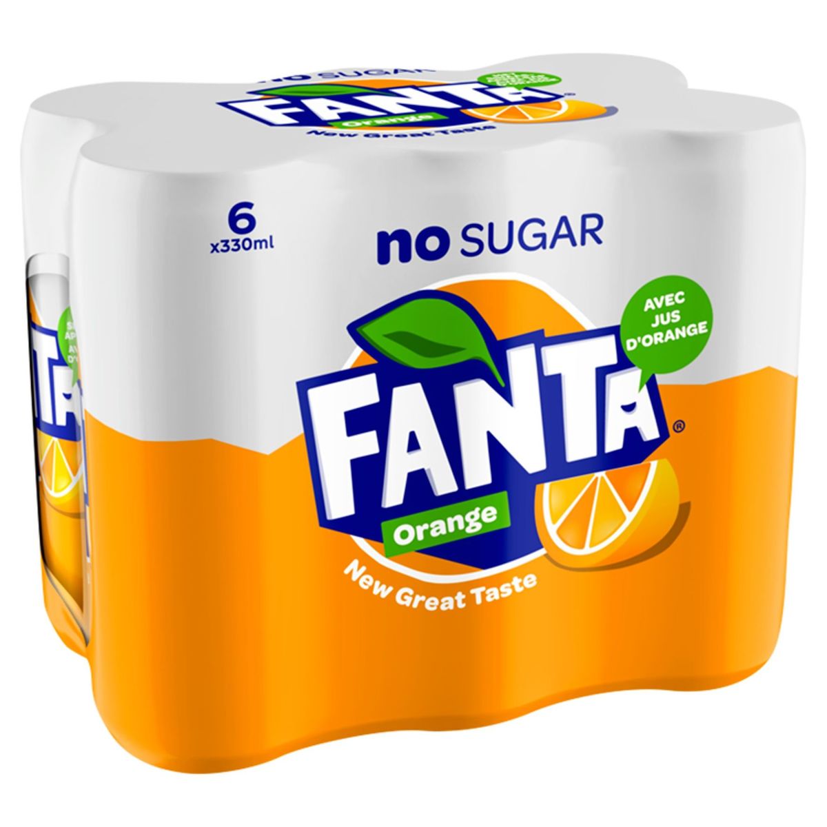 FANTA ZERO ORANGE Lemonade SLEEKCAN 330 ML X 6
