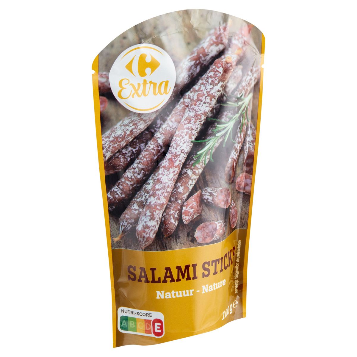 Carrefour Salami Sticks Puur Varkensvlees Natuur 100 g