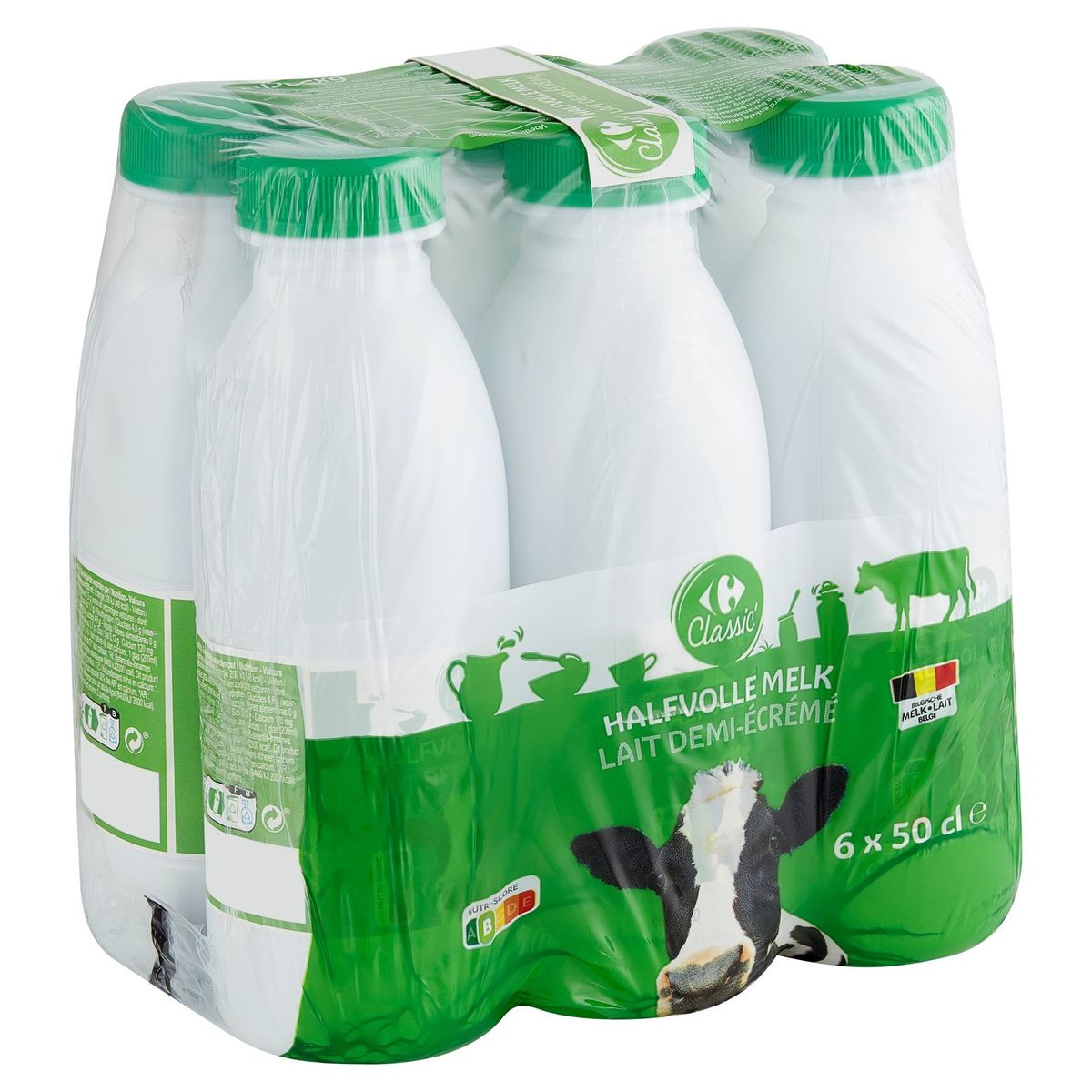 Carrefour Classic' Halfvolle Melk 6 x 50 cl