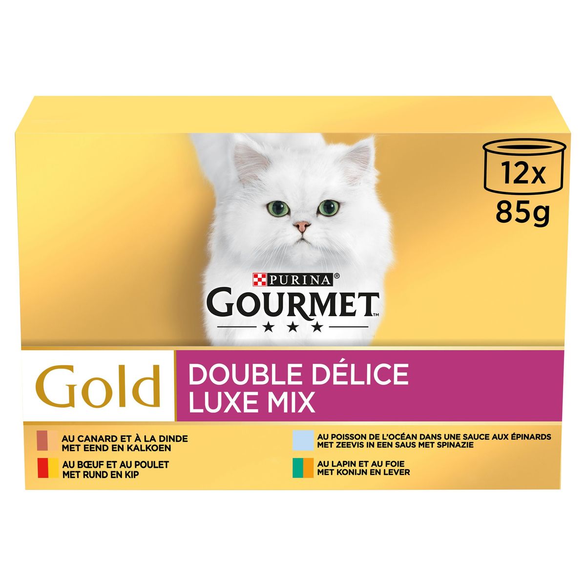 Gourmet Gold Double Délice Viandes et Poisson en Sauce 12x85g