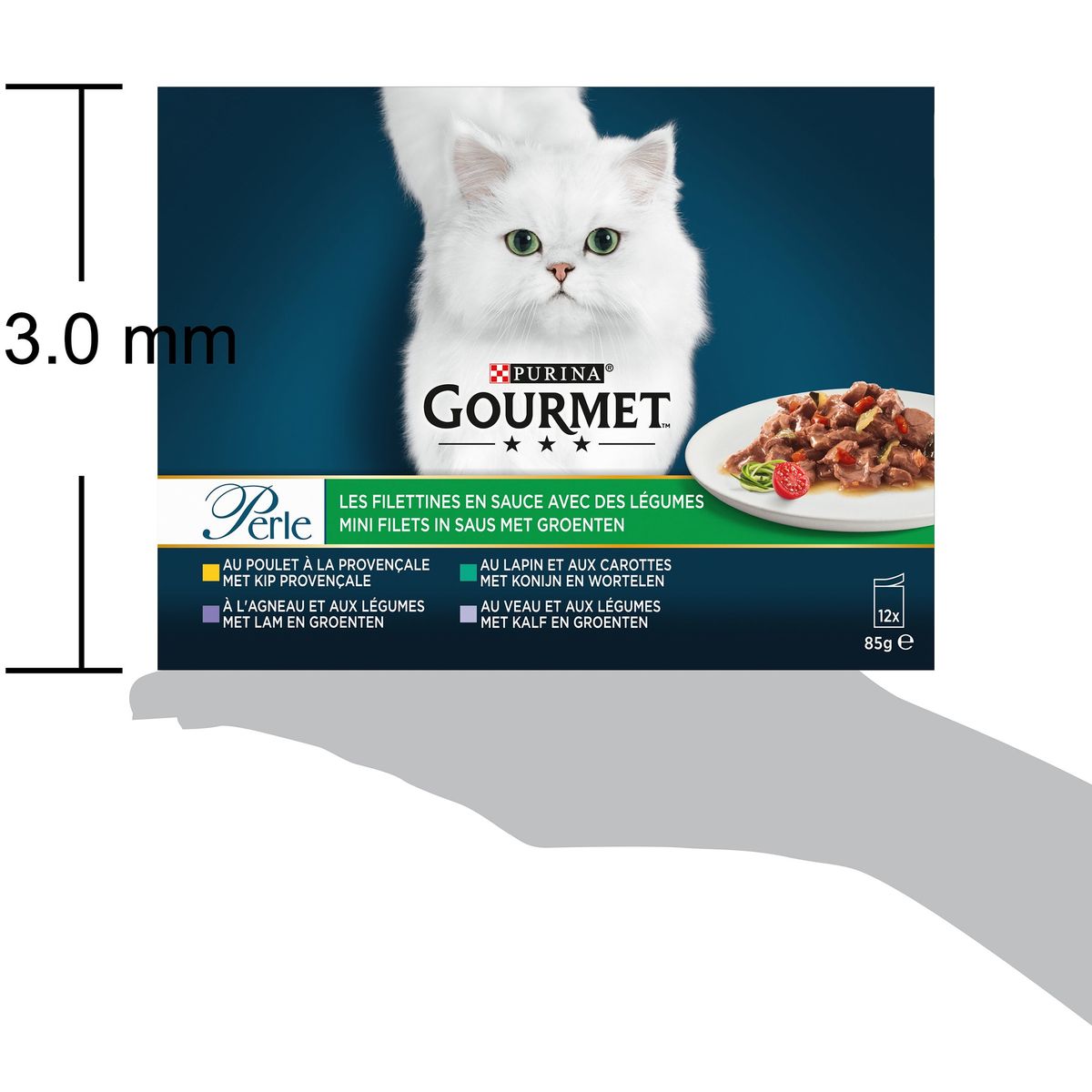 Gourmet Perle Kattenvoeding Mini Filets in Saus met Groenten 12x85g
