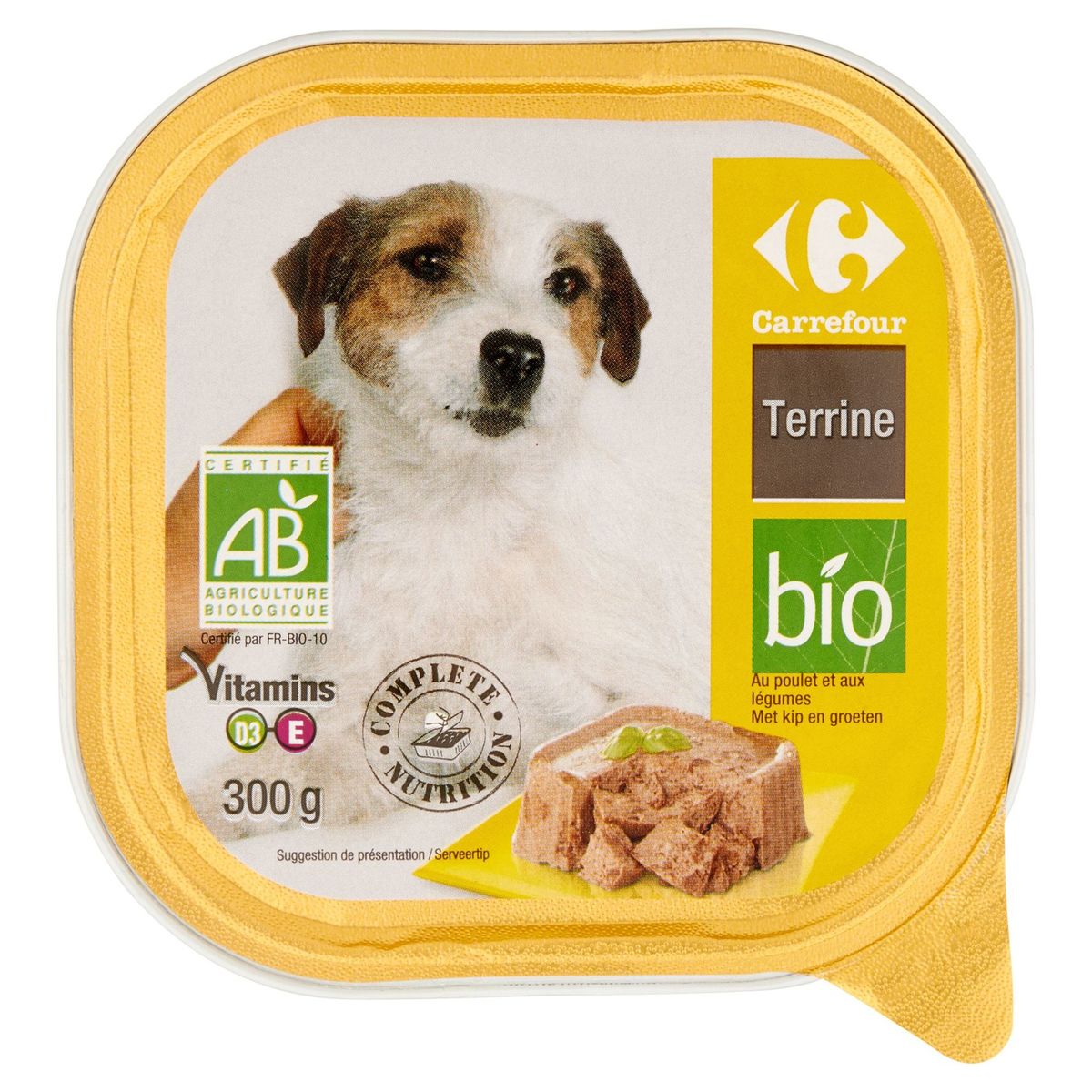 Carrefour Terrine Bio met Kip en Groenten 300 g