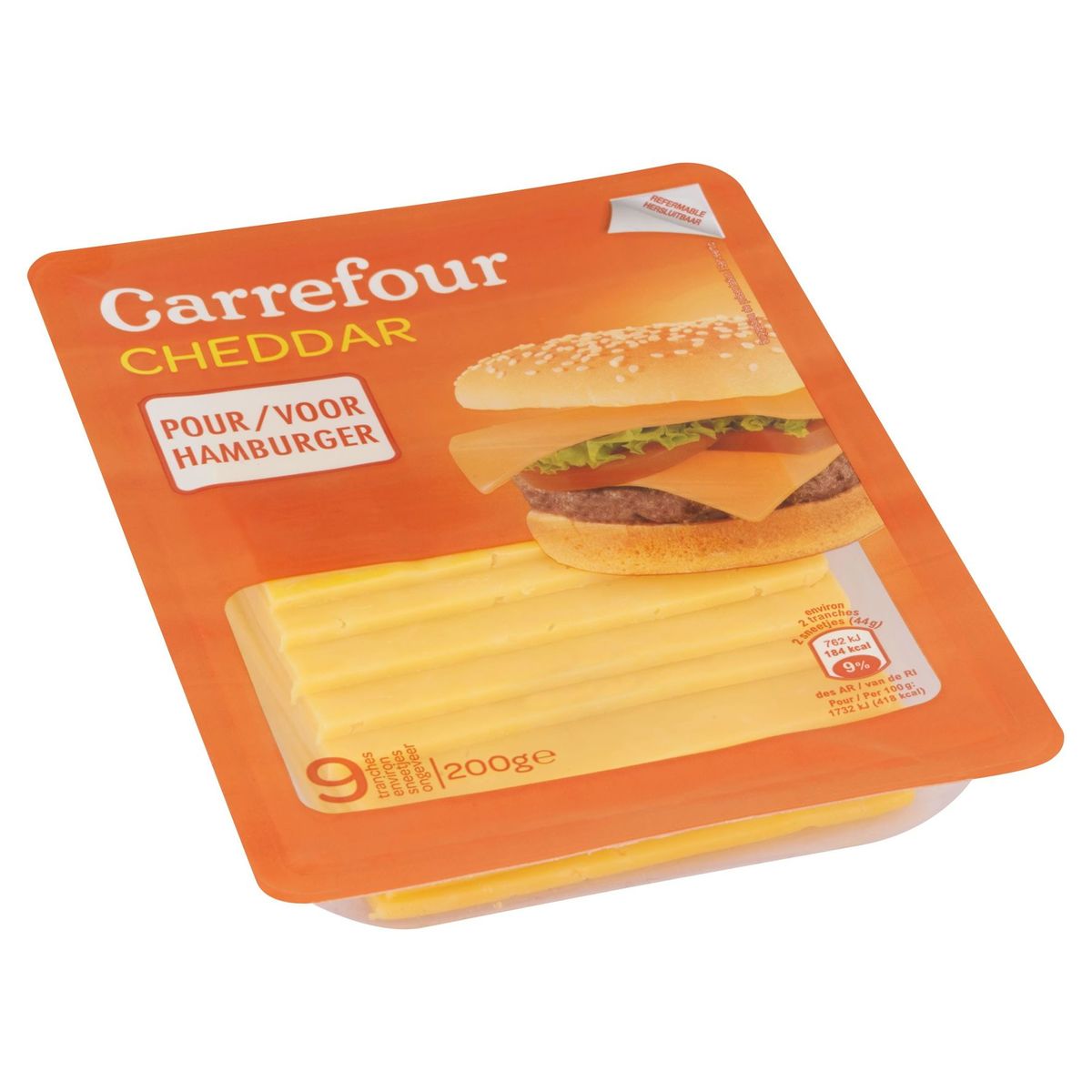 Carrefour Cheddar pour Hamburger 200 g