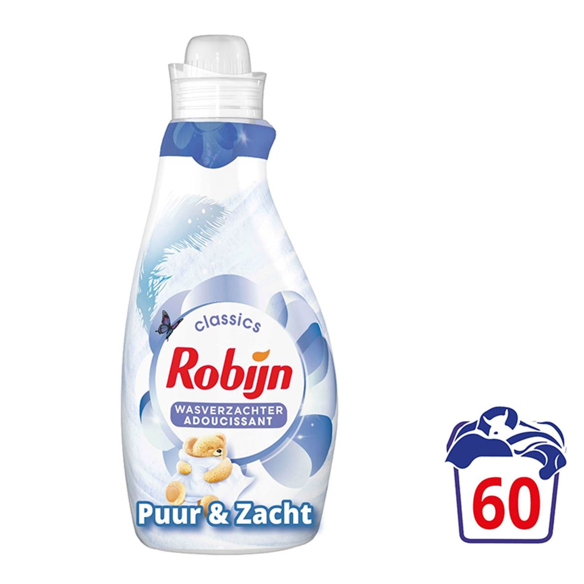 Robijn Adoucissant Liquide Frais & Doux Hypo-allergénique 60 lavages