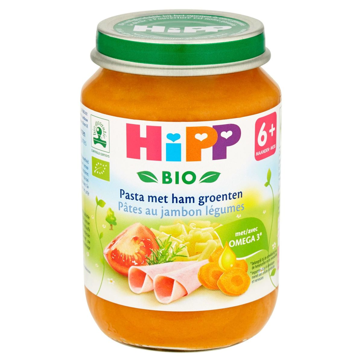 HiPP Bio Pâtes au jambon légumes 6+ mois 190 g