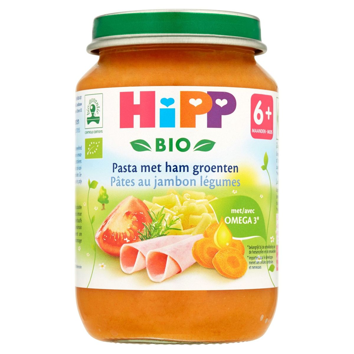 HiPP Bio Pâtes au jambon légumes 6+ mois 190 g