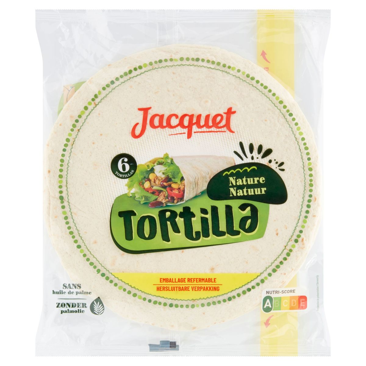 Jacquet Tortilla Nature 6 Pièces 370 g