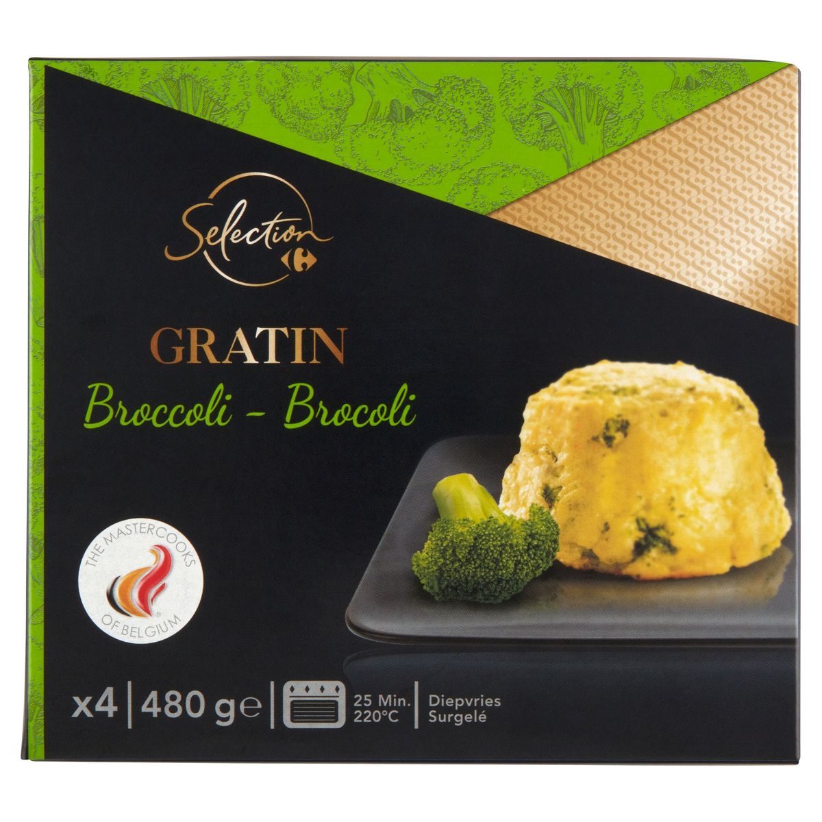Carrefour Selection Gratin Broccoli 4 x 120 g