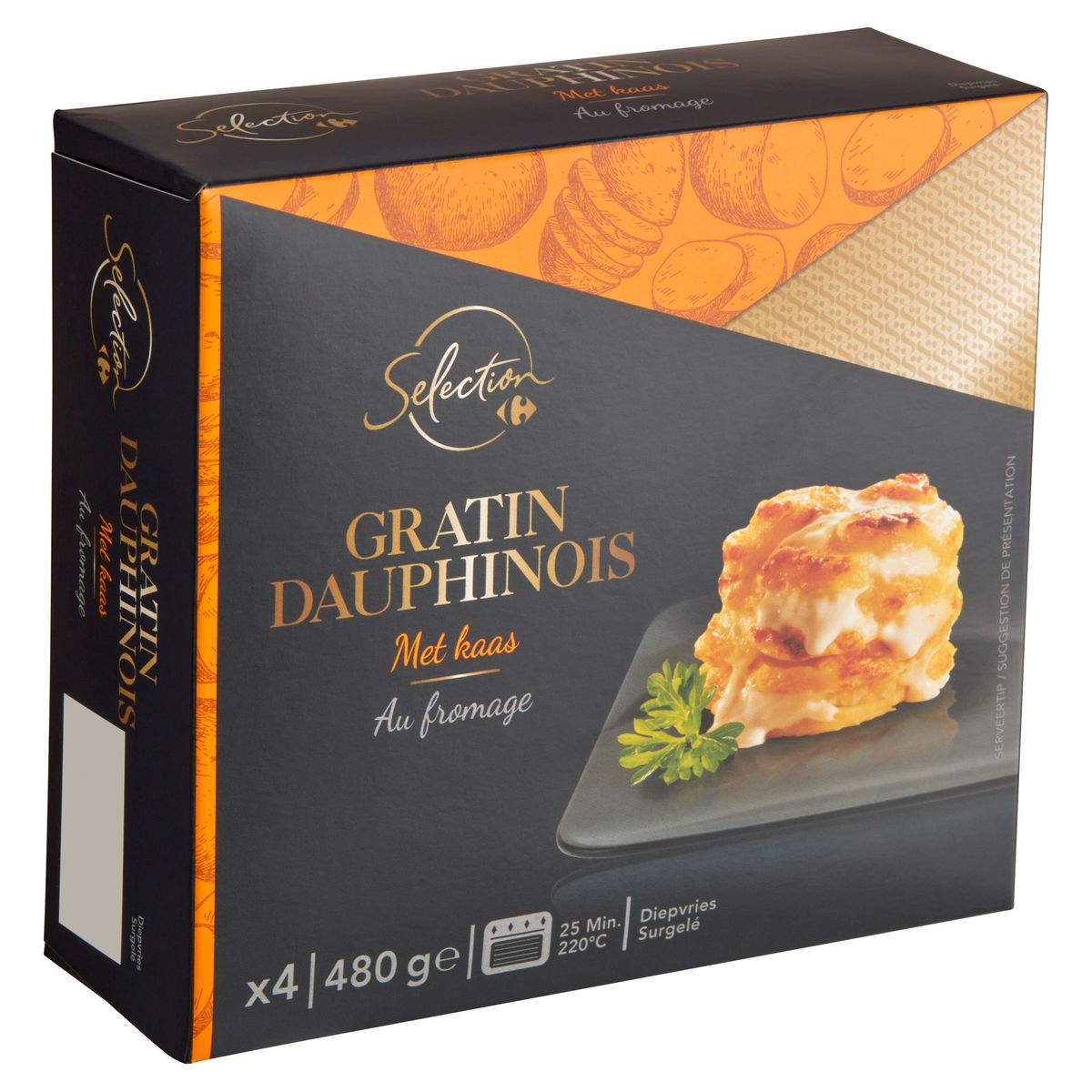 Carrefour Selection Gratin Dauphinois au Fromage 4 x 120 g