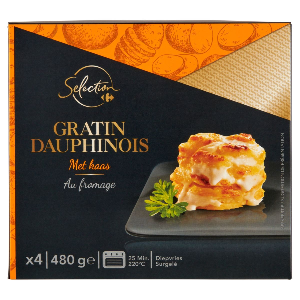 Carrefour Selection Gratin Dauphinois au Fromage 4 x 120 g