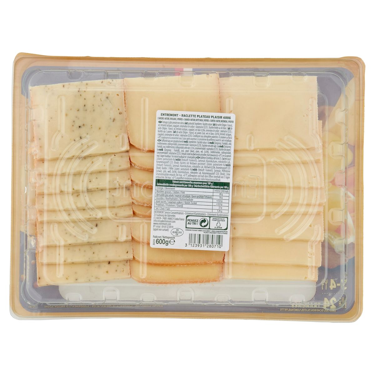 Entremont Raclette Plateau Plaisir 3 Variétés 600 g