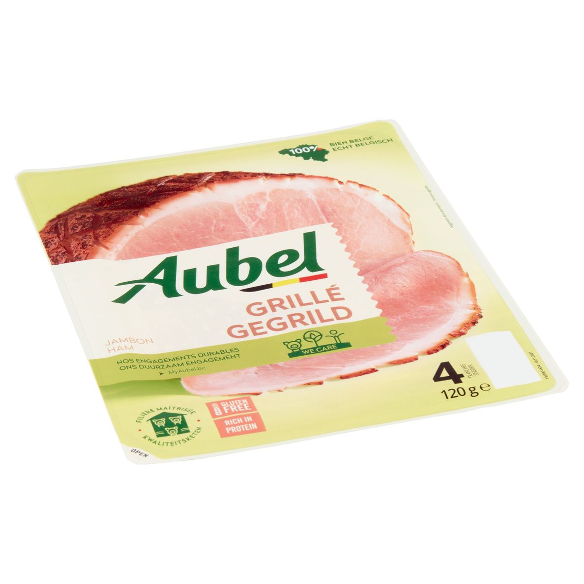 Aubel Ham Gegrild 4 Sneden 120 g