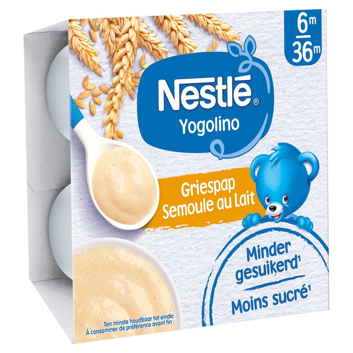 Nestlé Yogolino Laitage Semoule au Lait dès 6 mois 4x100g